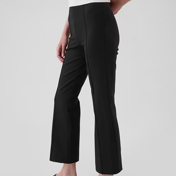 NEW SP Black GAP High Rise Double Knit Crop Kick Pants - Picture 3 of 10